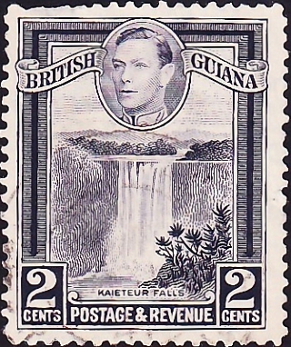 Британская Гвиана 1938 год . Водопад Кайетур . (1)